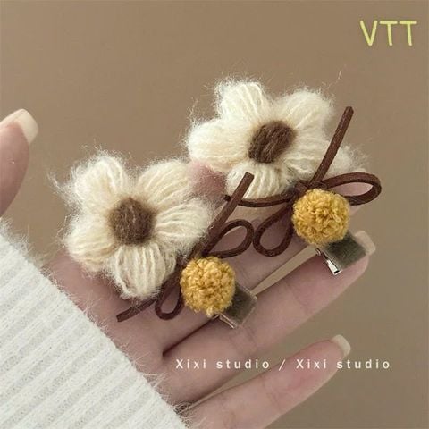 1 Chiếc Kẹp hoa len nơ