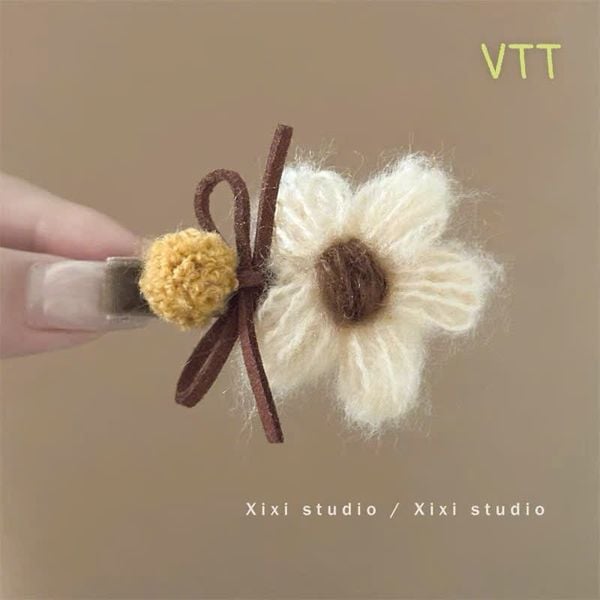 1 Chiếc Kẹp hoa len nơ