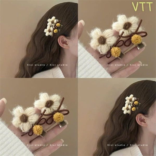 1 Chiếc Kẹp hoa len nơ