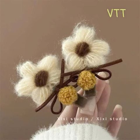 1 Chiếc Kẹp hoa len nơ