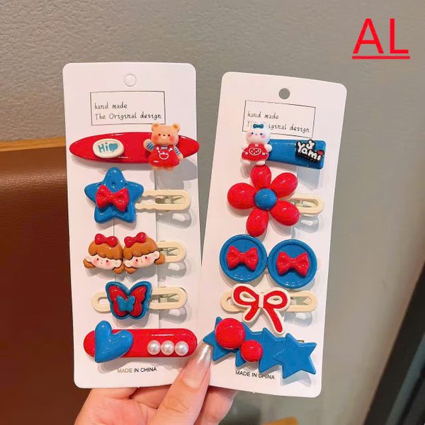 Vỉ 5 kẹp xanh đỏ