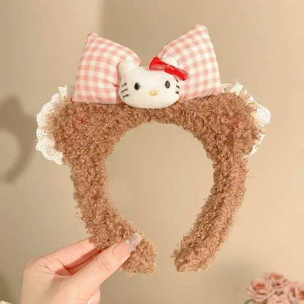 Cài lông cừu nơ kitty