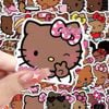 Set 56 sticker kitty da nâu