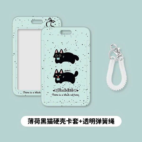 Dây đeo thẻ lò xo Black Cat