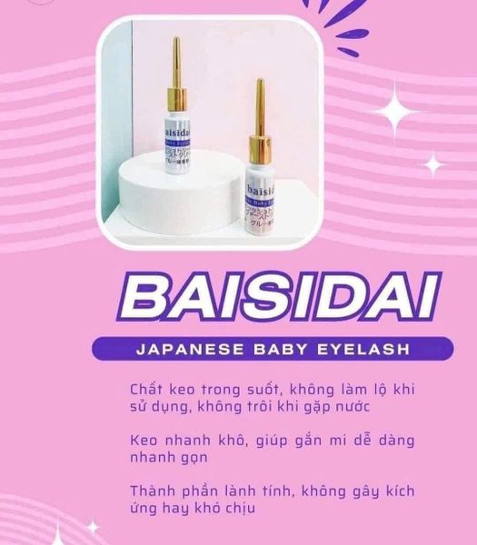 BAISIDAI Chai Keo Dán Mi Giả 15ml #Trắng