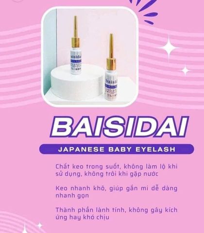 BAISIDAI Chai Keo Dán Mi Giả 15ml #Trắng