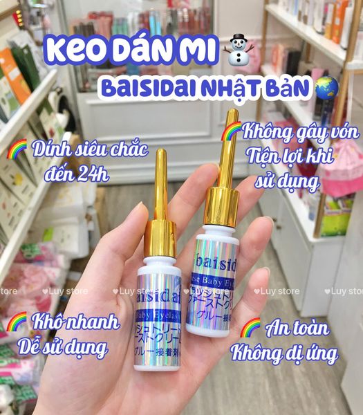 BAISIDAI Chai Keo Dán Mi Giả 15ml #Trắng
