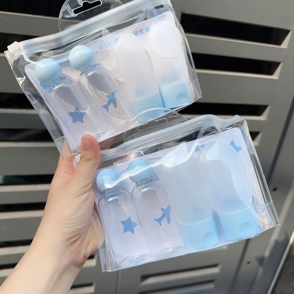 Set 4 chai chiết nắp xanh dương