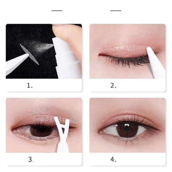 Dream Kiss Miếng Dán Kích Mí Lưới Cuộn Không Cần Keo Kèm Bình Xị