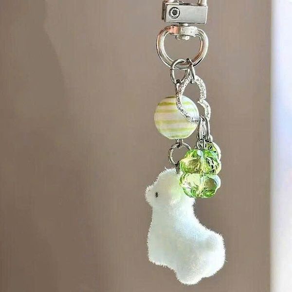 Móc khoá lạc đà trắng ( có túi zip )