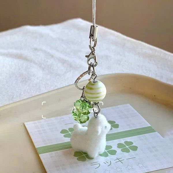 Móc khoá lạc đà trắng ( có túi zip )