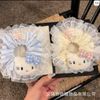 Scrunchies bèo to viền ren charm bông kitty