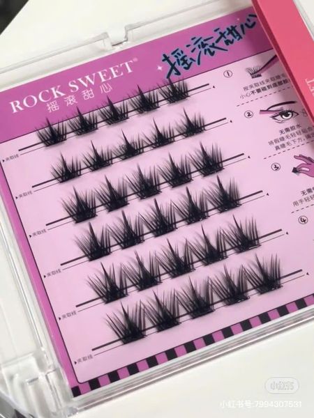 ROCK SWEET Mi Giả Sẵn Keo 6 Hàng