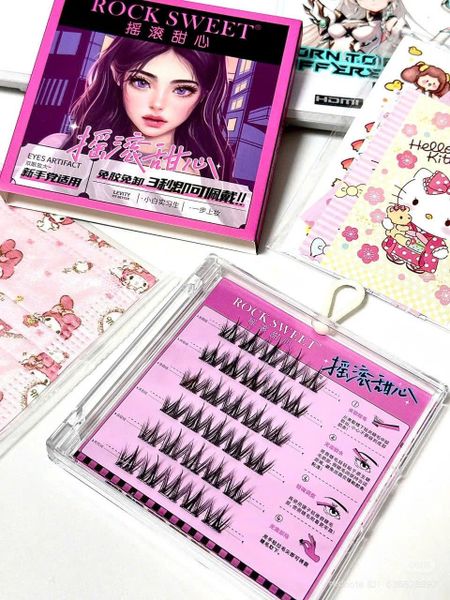 ROCK SWEET Mi Giả Sẵn Keo 6 Hàng