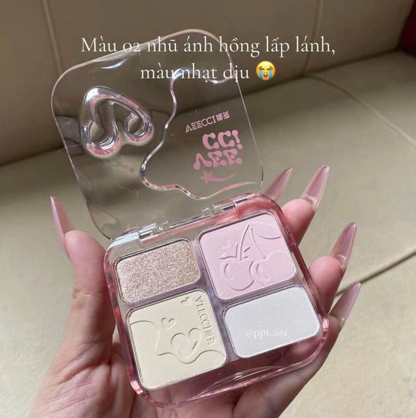Phấn Má Hồng, Bắt Sáng & Tạo Khối 4in1 Veecci Pearlescent Highlight 9g