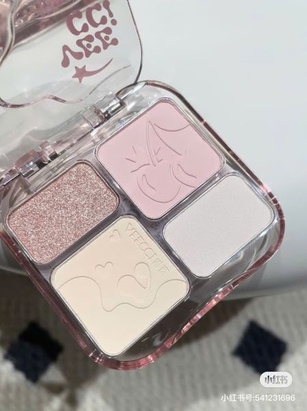 Phấn Má Hồng, Bắt Sáng & Tạo Khối 4in1 Veecci Pearlescent Highlight 9g