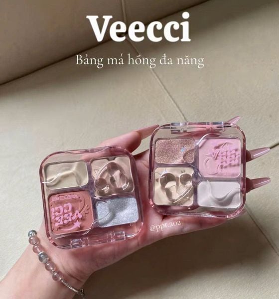 Phấn Má Hồng, Bắt Sáng & Tạo Khối 4in1 Veecci Pearlescent Highlight 9g