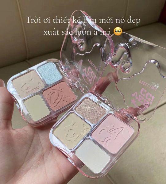 Phấn Má Hồng, Bắt Sáng & Tạo Khối 4in1 Veecci Pearlescent Highlight 9g