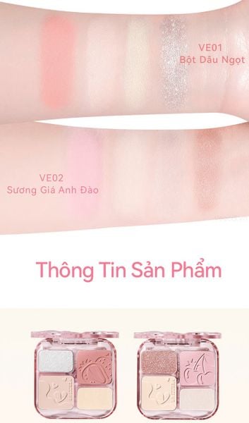 Phấn Má Hồng, Bắt Sáng & Tạo Khối 4in1 Veecci Pearlescent Highlight 9g