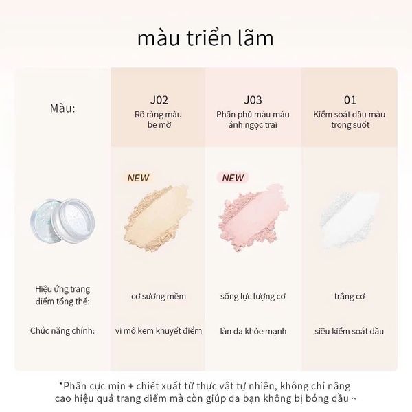 ZEESEA Phấn Phủ Kiềm Dầu Chống Nước Loose Powder #J01