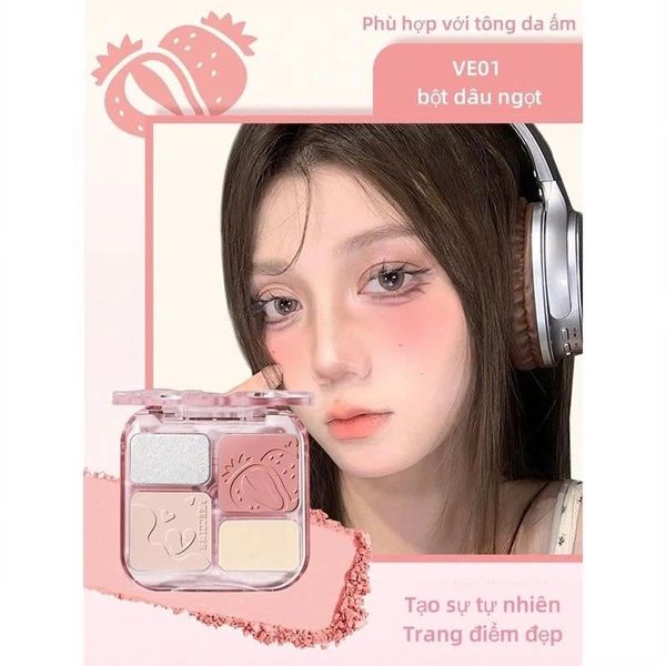 Phấn Má Hồng, Bắt Sáng & Tạo Khối 4in1 Veecci Pearlescent Highlight 9g