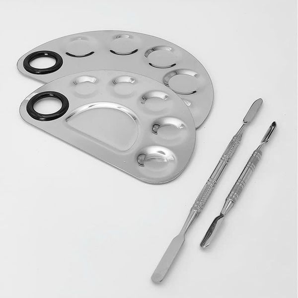 Khay trộn nền chữ nhật kèm cây trộn chữ nhật inox