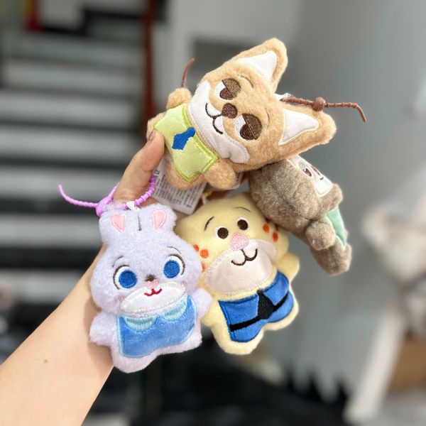 Móc khóa bông thú zootopia dây rút