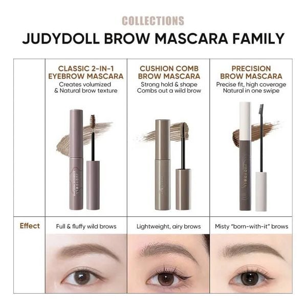 JUDYDOLL Chuốt Mày Eyebrow Mascara