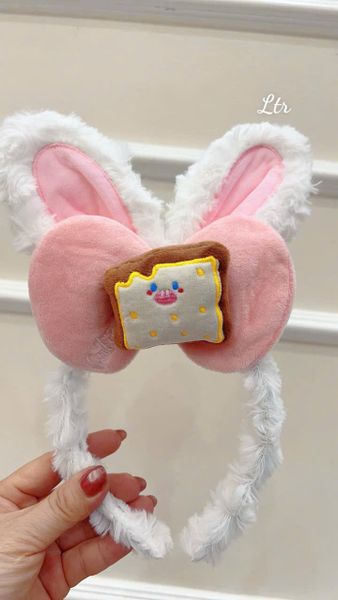 Cài tai thỏ nơ bánh donut