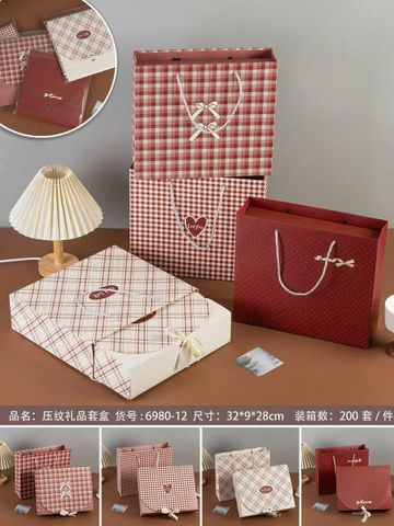 Set túi quà ngang + hộp size 32x28x9