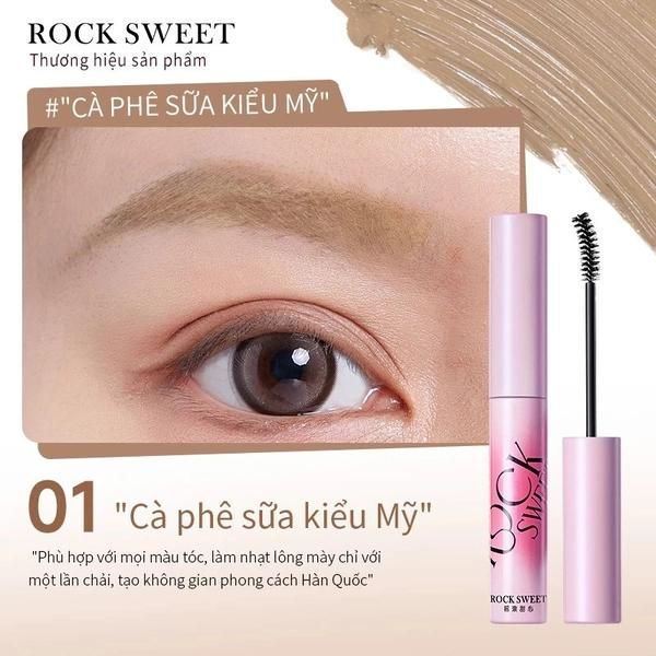 Mascara Mày Rock Sweet Velvet Mist Color Staying Eyebrow Cream 180g