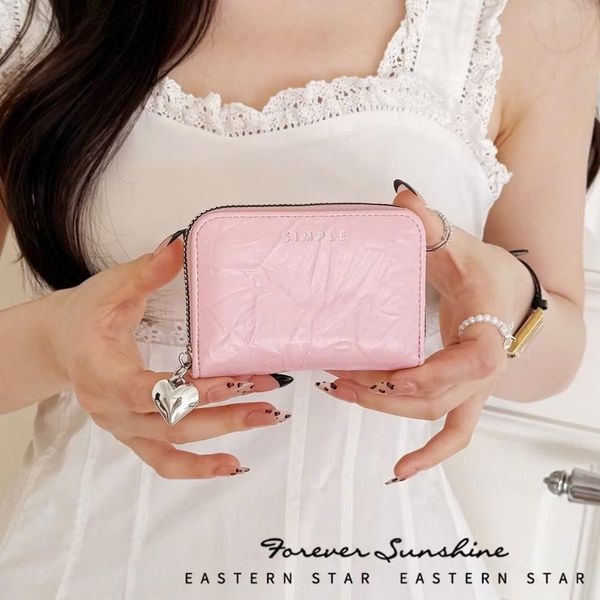 Ví simple Khóa kéo trái tim bạc