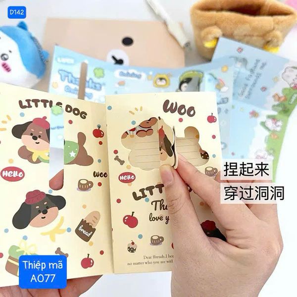 Thiệp cún gấp 3