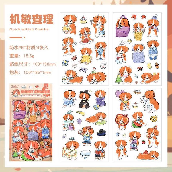 Sticker chó chiwawa 4 tấm