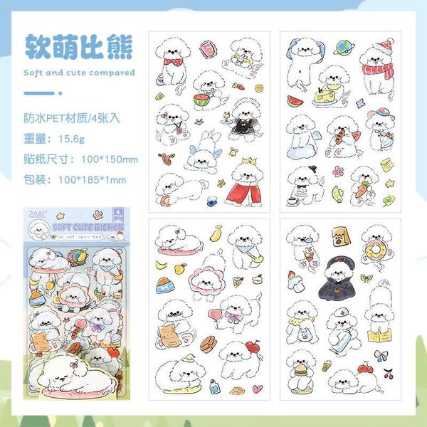 Sticker chó chiwawa 4 tấm