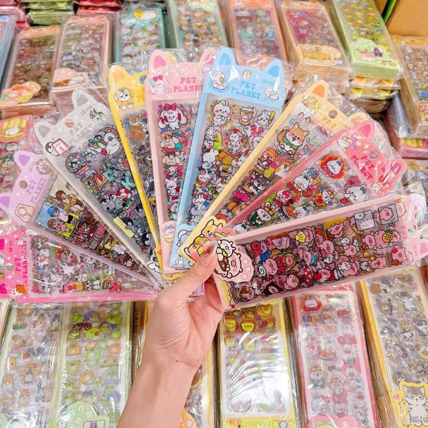 Sticker 10 tấm thú Pet Planet