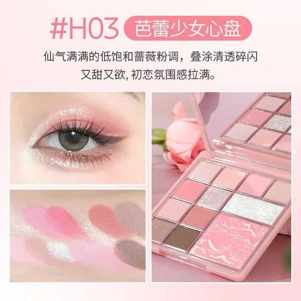 Bảng Phấn Mắt Má Hồng Highlight HOLD LIVE Florist Color Pink Mist 12 Ô #H01 #H06