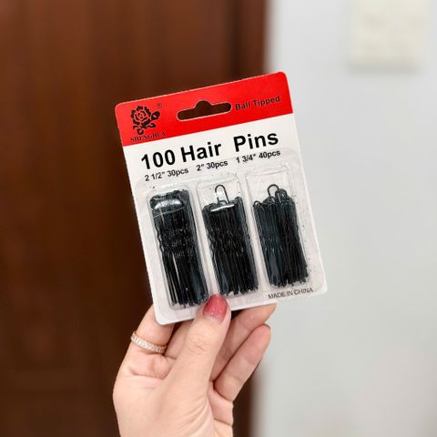 Vỉ 100 kẹp chữ U 3 size