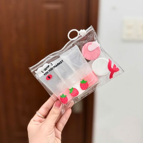 Bộ chiết mỹ phẩm hồng dâu 5 món