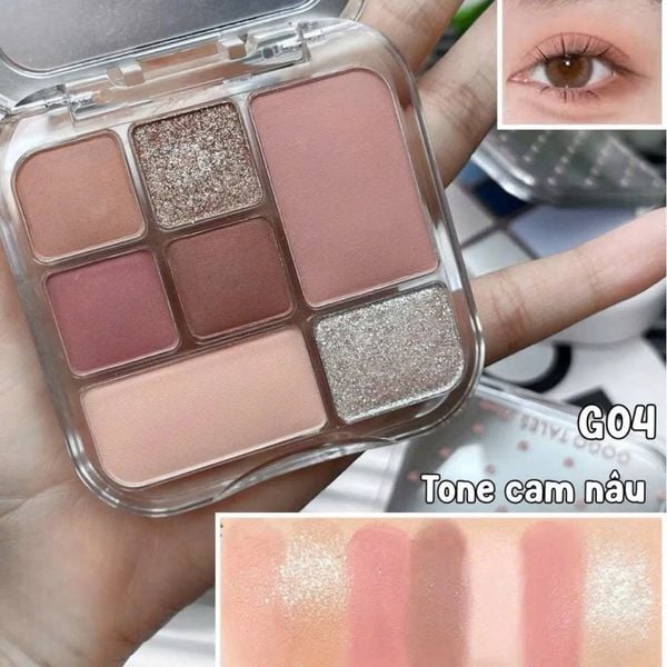 GOGO TALES Bảng Phấn Mắt 7 ô Handy Girlish Comprehensive Powder Palette