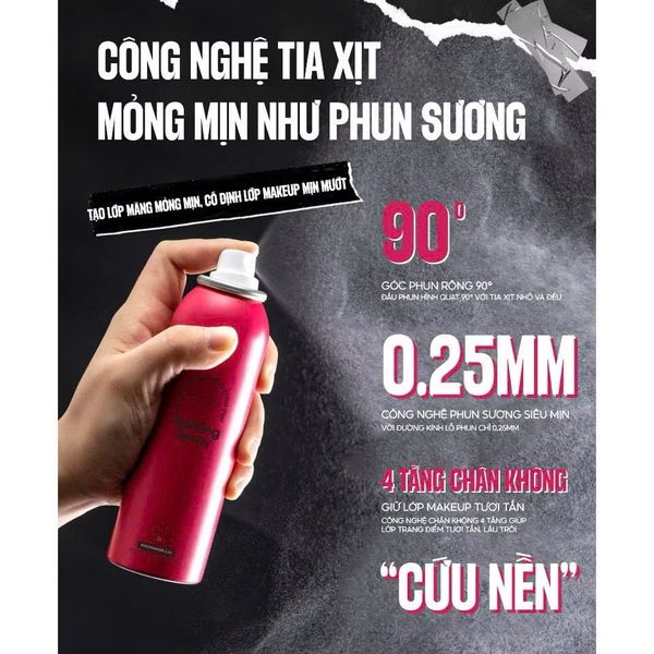 Xịt Khóa Nền Menow Soft Gayze Matte Makeup Setting Spray 100ml