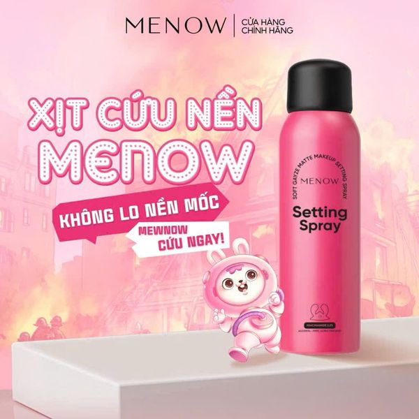 Xịt Khóa Nền Menow Soft Gayze Matte Makeup Setting Spray 100ml