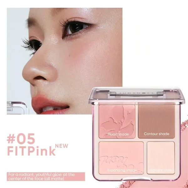 Phấn Má Và Phấn Bắt Sáng 4 Ô Judydoll Blush & Highlight Palette 9g ( Tặng bông phấn )