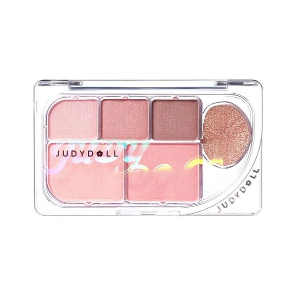 Bảng phấn mắt má hồng highlight 6 ô Judydoll Elaborate Tự Nhiên Lâu Trôi Bám Màu Đa Sắc Màu