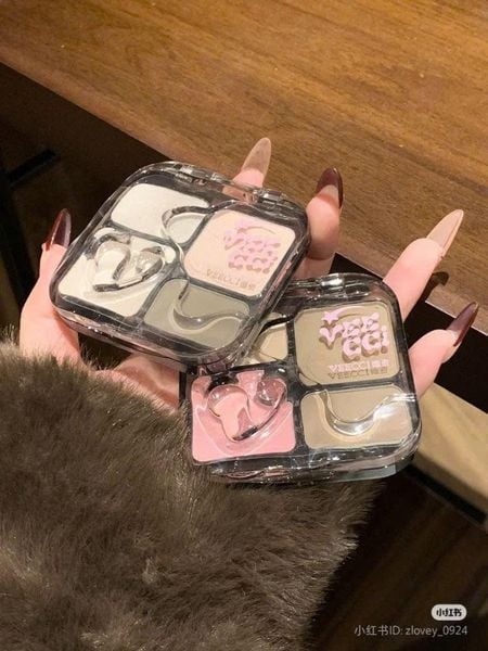 VEECCI Bảng Phấn Bắt Sáng Và Tạo Khối 4 ô