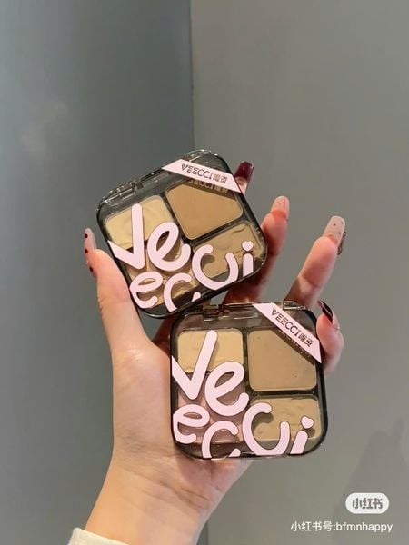 VEECCI Bảng Phấn Bắt Sáng Và Tạo Khối 4 ô