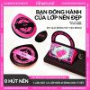 Bông mút PinkPunk tán kem nền, mút trang điểm sử dụng ướt và khô đa năng với hộp đựng