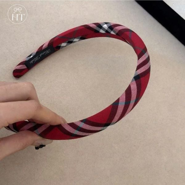 Bờm xốp đỏ sọc caro