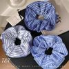 Scrunchies kẻ xanh trơn