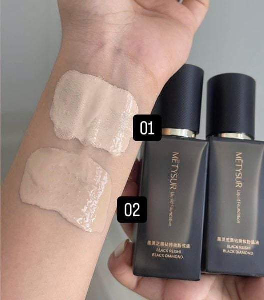 METYSUR Kem Nền Black Reishi Black Diamond #01 Trắng Ngà 35g
